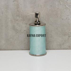 Dispensador de jabón de lujo con acabado brillante plateado, tocador, encimera, baño, Metal, Hotel, dispensador de jabón para lavar a mano - Product Image 4