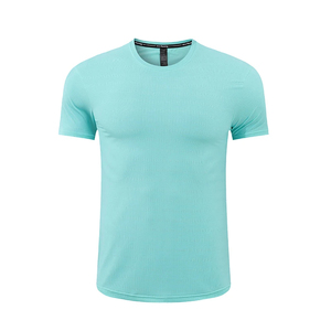 Chemises de compression pour hommes en gros, respirantes, anti-rides, à séchage rapide, avec logo personnalisé, col rond, manches courtes, t-shirts - Product Image 6