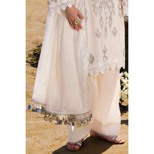 Ensemble de costume pour femme en jacquard brodé non cousu en 3 pièces avec dupatta en coton Zari MJ-52003 - Product Image 1