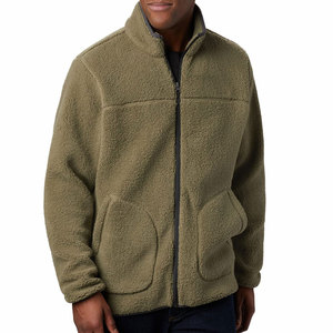 Men Sherpa <b>Fleece</b> <b>Jacket</b> <b>Thick</b> Warm Outerwear with Zipper Front Perfect for Autumn Winter Wear Stylish Men Sherpa <b>Fleece</b> <b>Jacket</b> - Product Image 1