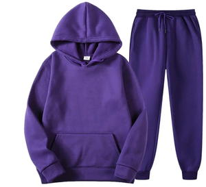 Unisex <b>Boxing</b> Training Solid Pattern 2PCS Track Suit Set Customized High Quality Cotton Fleece Eco-friendly Breathable - Product Image 4