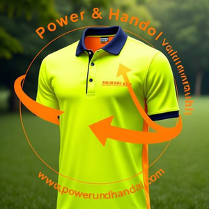 High-Visibility Promotional <b>Polo</b> Shirt Zwolle Size M Yellow/<b>Orange</b> - Product Image 3