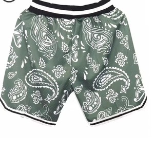 กางเกงขาสั้นเล่นบาสเก็ตบอลของผู้ชายกางเกงขาสั้นกันเหงื่อแบบลำลองพิมพ์ซับลิเมชันแบบอเมริกัน100% ผ้าโพลีเอสเตอร์ตาข่ายผ้ายืดหยุ่นได้สำหรับ2024ใหม่ - Product Image 3