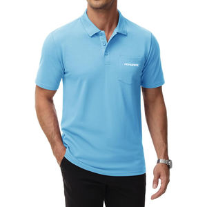 Haute qualité respirant homme été à manches courtes demi manches brodé hommes T-shirt T-shirt pour hommes Polo - Product Image 2