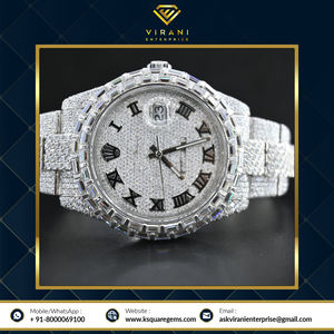 Montre de luxe de qualité supérieure bijoux montre Hip Hop automatique Iced Out VVS clarté Moissanite diamant clouté pour hommes - Product Image 3