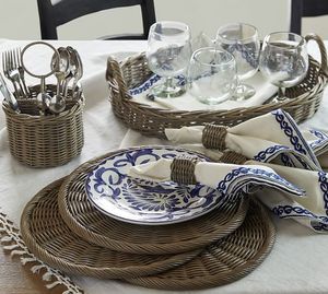 Vente en gros pas cher Anneau de serviette en rotin pour décoration de table avec strass et bling Anneau à boucle pour serviette de table - Product Image 3