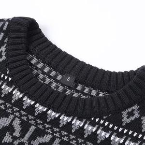 Chaqueta de Punto de Manga Larga para Hombre, Marca Dovfanny, Precio de Fábrica, Estilo Casual, Ajustada, Suéter Negro y Blanco - Product Image 4