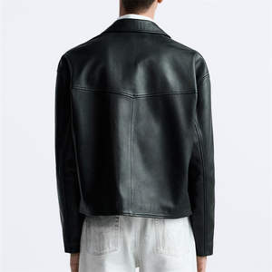 แจ็คเก็ตหนังเทียมคุณภาพสูงสำหรับผู้ชาย สไตล์วินเทจ ยอดนิยม ขายส่งจากโรงงาน รับผลิตตามแบบ แจ็คเก็ตหนังสำหรับกิจกรรมกลางแจ้ง - Product Image 5