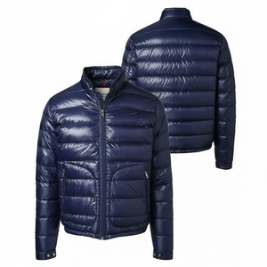 New Arrival <b>Men's</b> High Street Puffer <b>Jacket</b> Customizable Breathable <b>Canvas</b> Fabric Winter Wear Best Quality Stand Collar Front - Product Image 6