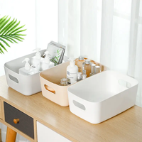 Boîte de rangement pour cosmétiques de bureau Panier de rangement pour collations en plastique Boîte de rangement pour la cuisine domestique