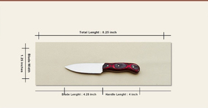 ชุดมีดทำครัว5ชิ้นทำด้วยมือชุดมีดเชฟชุดของขวัญในครัวสวยงามด้ามจับไม้พร้อมที่หุ้มหนัง - Product Image 3