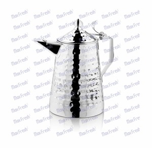 เหยือกนมกาแฟสแตนเลส 304 คุณภาพสูง ลายตอกเงิน ขนาด 2000 มล. ขัดเงาแบบกระจก ใช้กับเครื่องล้างจานได้ - Product Image 4