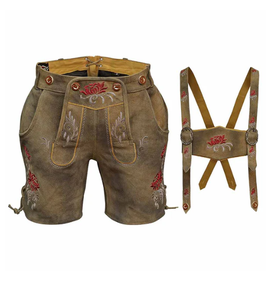 Lederhosen บาวาเรียผู้หญิงสีทึบ2025ออกแบบได้ตามต้องการ - Product Image 1