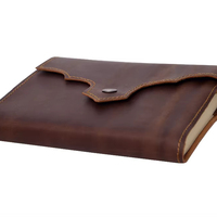 NEW ERA Carnet de notes en cuir véritable marron foncé gaufré, fait main, de haute qualité, souple, rechargeable, 120 feuilles, style vintage, pour le voyage