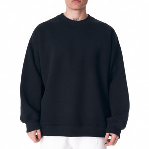 Sudadera de invierno de algodón pesado de rizo francés Unisex logotipo personalizado cuello redondo de gran tamaño liso teñido ecológico transpirable - Product Image 1