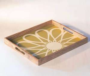 Madera decorativa de Navidad con esmalte impreso bandeja para servir alimentos hogar Hotel utensilios de cocina vajilla decorar bandeja para servir té usada - Product Image 6