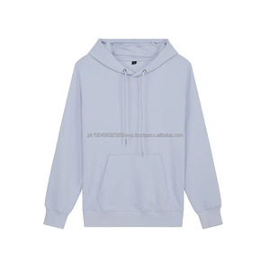 เสื้อฮู้ดดี้แบบสวมหัว ผ้าโพลีเอสเตอร์ผสมคอตตอน ทรงหลวม ไหล่ตก สีดำ ขาว แดง สำหรับทุกเพศ พิมพ์โลโก้ได้ตามต้องการ - Product Image 1