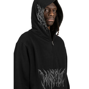 Sudadera con Capucha Completa con Cierre para Hombre, Informal, de Invierno, con Forro Polar 100% Algodón, Características Ecológicas, Estampado Serigrafiado - Product Image 4