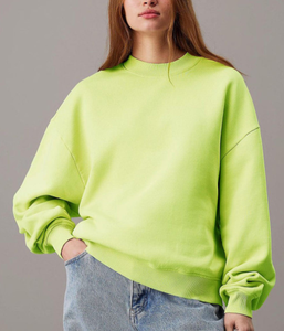 Sudaderas de mujer de gran tamaño de lana de algodón 380 de calidad superior con logotipo personalizado impreso o bordado de peso pesado 100% GSM - Product Image 1