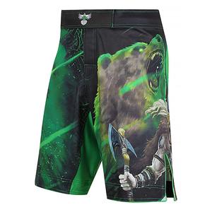 Shorts MMA personnalisés OEM/ODM imprimés en couleur sur toute la surface, séchage rapide, durables, légers, taille élastique avec cordon de serrage, commandes en gros - Product Image 1
