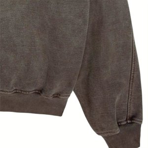 Pull à capuche de haute qualité pour hommes imprimé bouffant 3D personnalisé ourlet brut coupe sans ficelle solide polyester/coton brodé hiver - Product Image 5