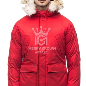 Veste parka d'hiver pour hommes de couleur personnalisée de grande taille à capuche avec un design de rue imperméable et respirant - Product Image 4