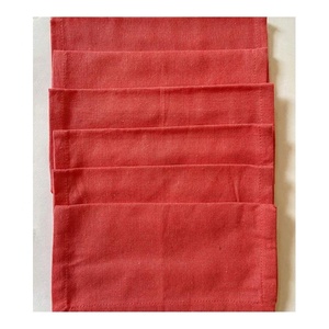 Dernière couleur safran 100% coton biologique certificat GOTS vente en gros moderne couleur unie doux salle à manger maison serviettes de table élégantes - Product Image 4