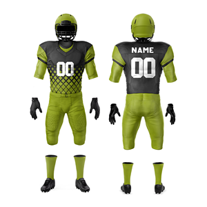 Ensemble d'uniformes personnalisés de football américain pour jeunes avec maillot sublimé et pantalon durable, conçus pour la performance et le confort de l'équipe - Product Image 1