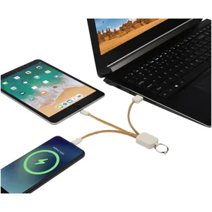 Câble de charge 3-en-1 Bates Cork Sustainable Gadgets : gestion efficace des câbles et accessoires - Product Image 4
