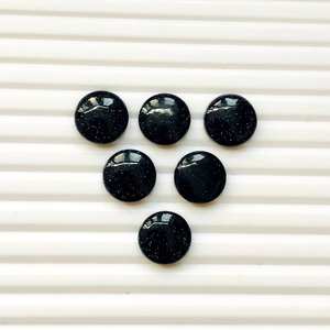 6 Pieces Blue Sunstone Cabochon Gemstone Lot Round Hydro Quartz Polished Stones for Jewelry Making - Product Image 3