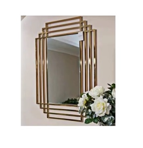 Miroirs muraux décoratifs de salon de mariage en or de grande taille, prix d'usine, modernes, durables, en laiton, couleur personnalisée, artisanat céleste, export - Product Image 1