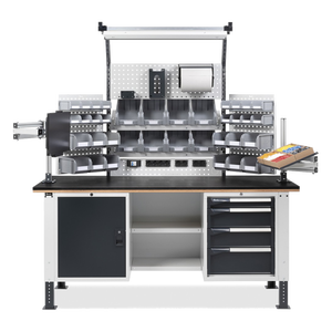 Banco da lavoro portautensili MasterBR2008 banchi per la lavorazione del legno con pratici cassetti e contenitori - Product Image 1