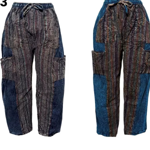 กางเกงผ้าฝ้ายฟอกขาปกติสำหรับฤดูหนาวอินเทรนด์ผ้าฝ้าย100% เลือกขนาดฟรีไซส์สำหรับสตรีท & เลานจ์ - Product Image 1