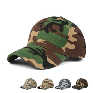 Gorra de béisbol de algodón de 6 paneles vintage personalizada, estilo formal de 5 paneles con tela de camuflaje bordada a mano - Product Image 2
