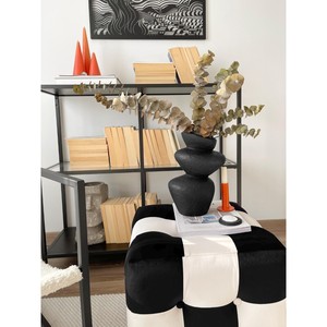 Jarrón de flores de porcelana negra de lujo moderno nórdico decoración del hogar jarrones de flores de cerámica para sala de estar - Product Image 3