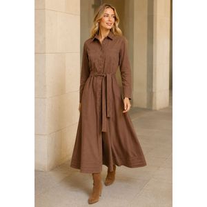 Robe à boutons et jupe longue 3088 - Vison - Product Image 3