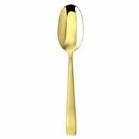 Set Sendok Teh Mewah Logo Kustom Bahan Stainless Steel Emas Mini Gagang Panjang Sendok Pengaduk Kopi/Dessert Logam Poles Cermin Hadiah