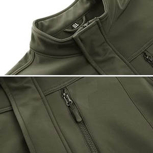 Chaqueta Softshell de invierno de gama alta para hombre, estilo callejero de talla grande con impresión de logotipo personalizado - Product Image 4