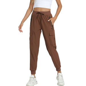 Pantalones de chándal Cargo de tamaño regular para mujer, pantalones de chándal con cintura con cordón para pantalones Cargo de calidad Vibe de otoño elegante para mujer - Product Image 2