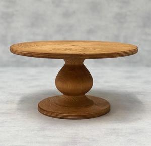 Soporte de pastel de madera de acacia de alta demanda con servidor de pastel Diseño simple para celebraciones de cumpleaños Soportes de decoración de pasteles - Product Image 1