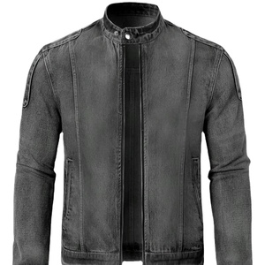 Chaqueta Vaquera de Moda al por Mayor, Chaqueta Vaquera Informal de Color Sólido con Bolsillos Grandes para Hombre, 2026 - Product Image 1