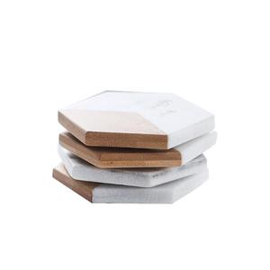 Sous-verre rond en marbre vintage de luxe, design feuille, écologique, épaisseur 2 mm, prix direct usine - Product Image 5