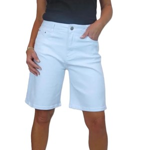 Pantalones vaqueros de mezclilla personalizados de alta calidad cortos con botones para mujer con bolsillos uso al aire libre ropa de verano Color sólido comodidad - Product Image 1