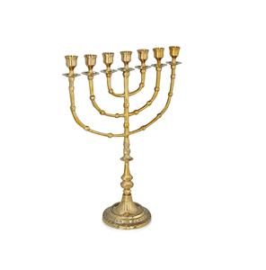 Bougeoir de luxe de la menorah de Hanoukka de Jérusalem avec 7 branches Menorah Menorah de Hanoukka de l'exportateur indien - Product Image 5