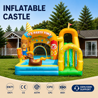 Accessoires complets pour activités familiales estivales, utilisation intérieure et extérieure, design animal, château gonflable de luxe pour enfants