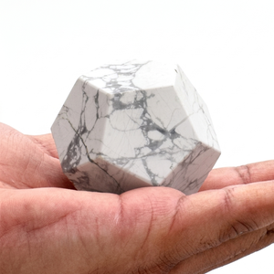 Piedra de Howlite Natural en Forma de Dodecaedro, Cristal Geométrico, Ágata, Gema Curativa, Venta al Por Mayor - Product Image 4