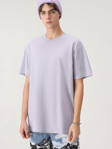 เสื้อยืดคอวีเปิดไหล่สำหรับผู้ชายผ้าฝ้าย100% ออกแบบโลโก้ได้ตามต้องการ - Product Image 3