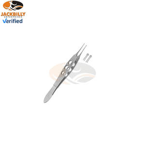 Forceps conjonctivaux manuels en acier inoxydable Fechtner 10,5 cm 4 pouces, pointes délicates en forme d'anneau, instruments chirurgicaux de ligature - Product Image 2