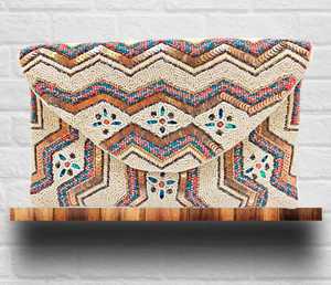 กระเป๋าคลัทช์คาดตัวสีทองประดับลูกปัดลายทางแฟชั่นสุดหรูกระเป๋าถือสายโซ่ประดับพลอยเทียมคริสตัล - Product Image 2