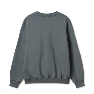 เสื้อสเวตเตอร์คอกลมมีฮู้ดแบบสวมหัวทรงหลวมสีพื้นสำหรับผู้ชายเสื้อกันหนาวลำลองแบบธรรมดาตามสั่งจากโรงงาน - Product Image 2